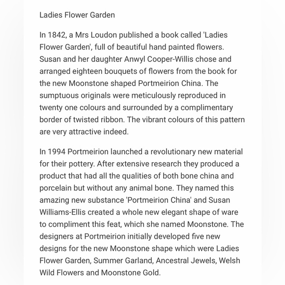 Portmeirion China Ladies Flower Garden Cream Soup Bowl & Saucer Set Vintage - Picture 6 of 16